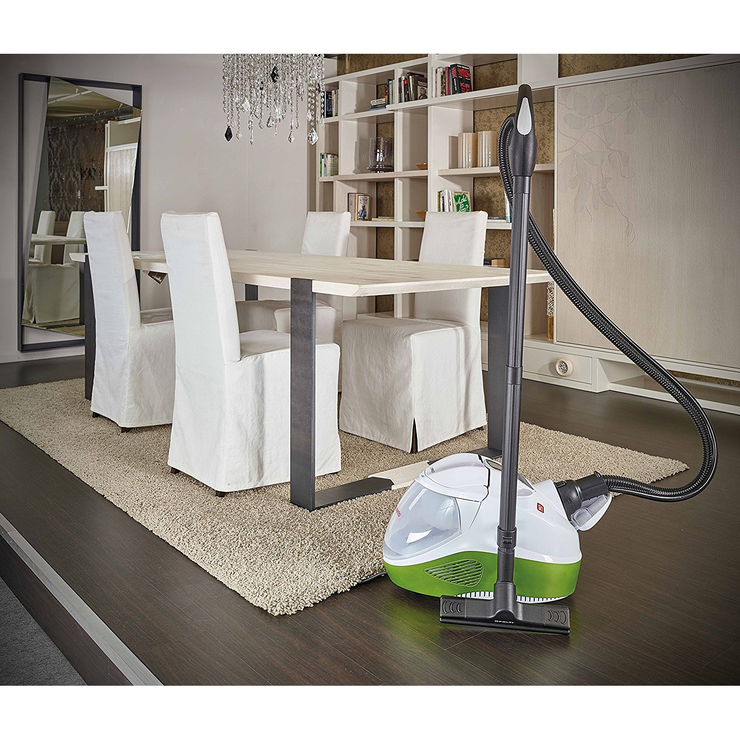 Polti Vaporetto Lecoaspira FAV80 - Pulitore A Vapore E Aspirapolvere, 6 Bar, 2450W, 15 Accessori