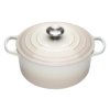 Le Creuset Signature Cast Iron Round Casserole Dish in Meringue 20cm Le Creuset Signature Cast Iron Round Casserole Dish in Meringue 20cm