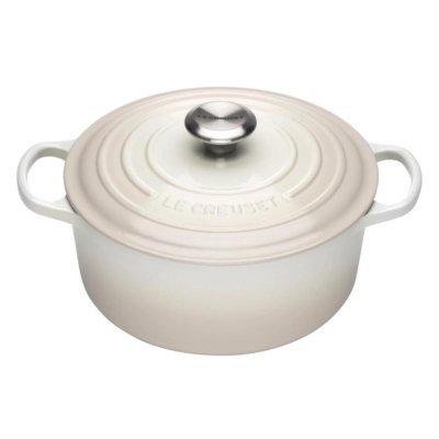 Le Creuset Signature Cast Iron Round Casserole Dish in Meringue 20cm