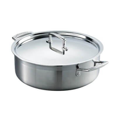 Le Creuset 3 Ply Stainless Steel Sauteuse 28