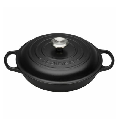 Le Creuset Shallow Casserole Satin Black 26cm
