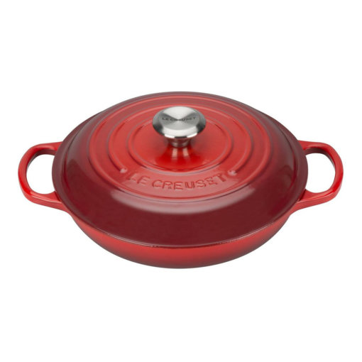 Le Creuset Shallow Casserole Cerise 26cm Le Creuset Shallow Casserole Cerise 26cm