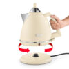 Delonghi KBX3016BG Argento Flora Kettle in Beige Delonghi KBX3016BG Argento Flora Kettle in Beige