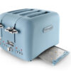 Delonghi CT04AZ Argento Flora 4 Slice Toaster in Blue