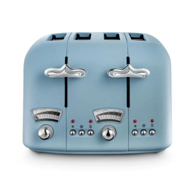 Delonghi CT04AZ Argento Flora 4 Slice Toaster in Blue