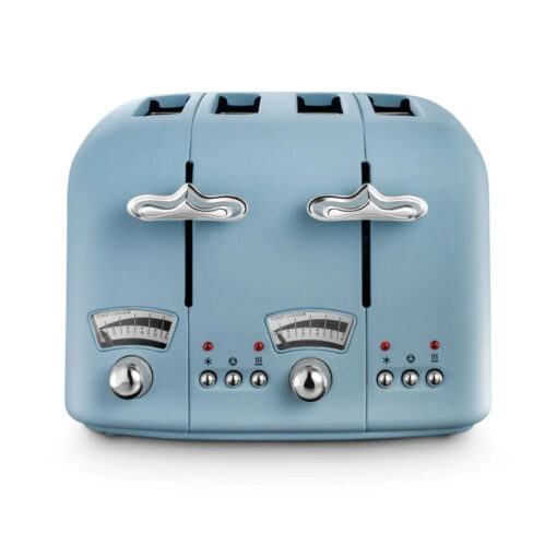 Delonghi CT04AZ Argento Flora 4 Slice Toaster in Blue