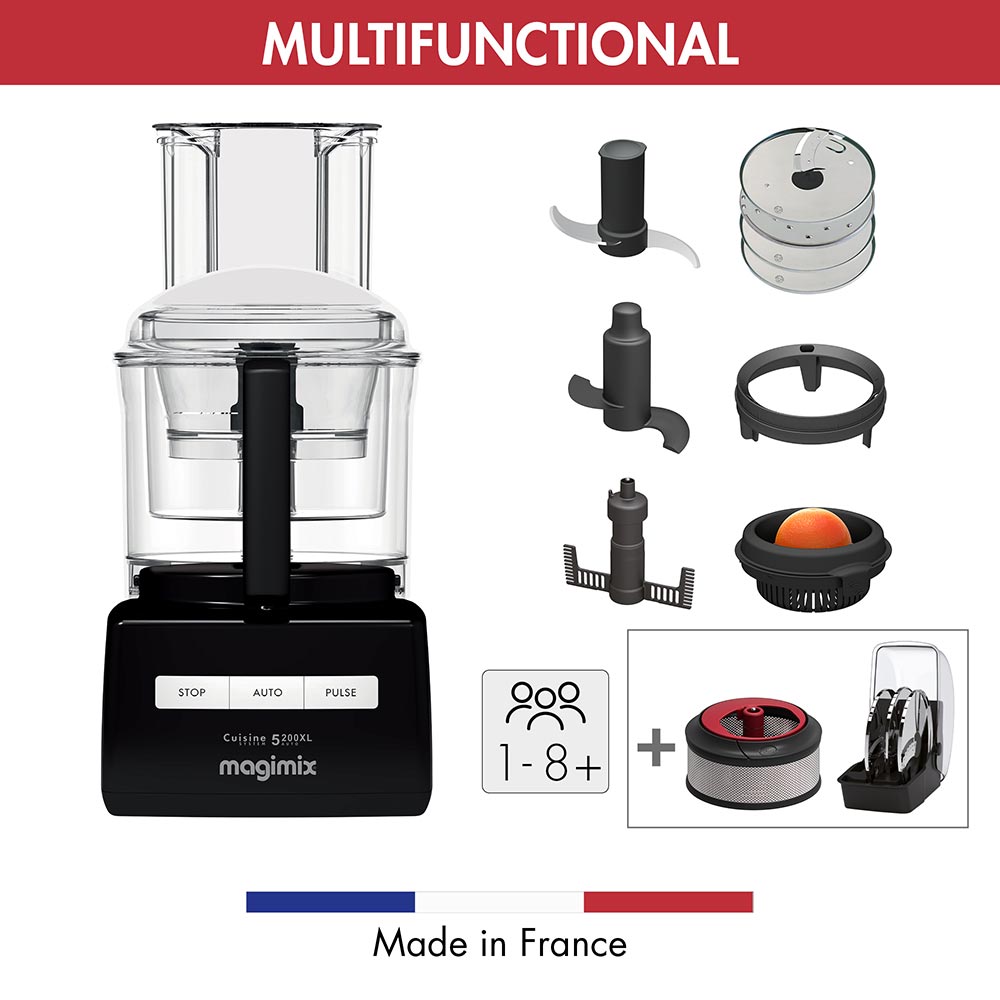 Magimix 5200XL Premium Cuisine System Food Processor in Black Magimix 5200XL Premium Cuisine System Food Processor in Black