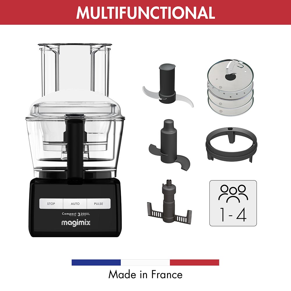 Magimix 3200XL Compact System 18373 Food Processor in Black Magimix 3200XL Compact System 18373 Food Processor in Black