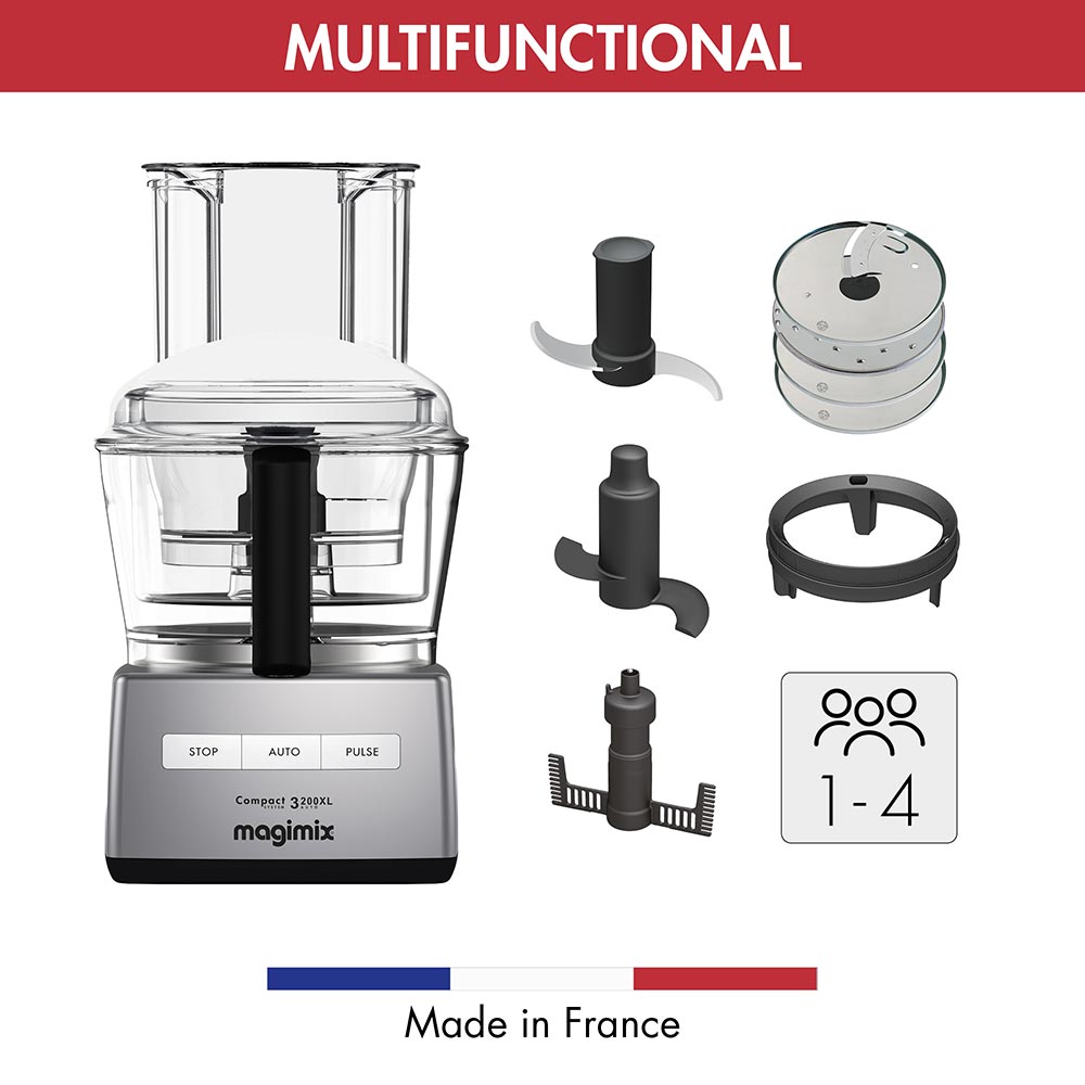 Magimix 3200XL Compact System 18371 Food Processor in Satin Magimix 3200XL Compact System 18371 Food Processor in Satin
