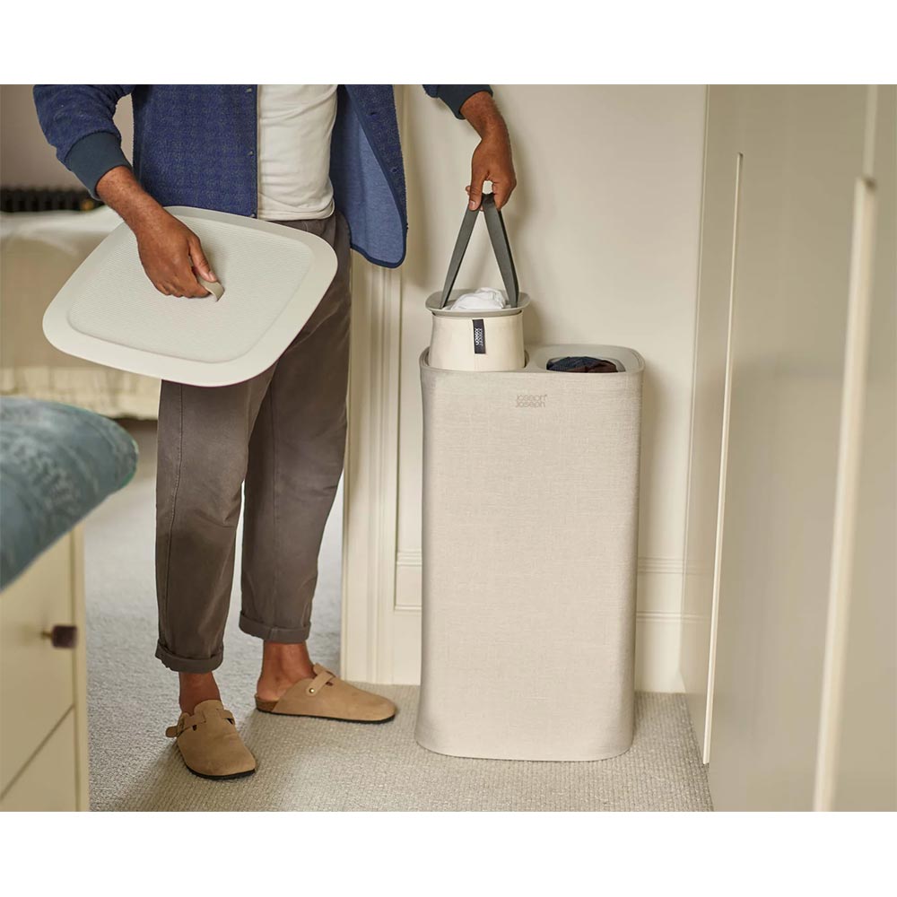 Joseph Joseph Tota 60 Litre Laundry Basket in Ecru - 50019 Joseph Joseph Tota 60 Litre Laundry Basket in Ecru - 50019
