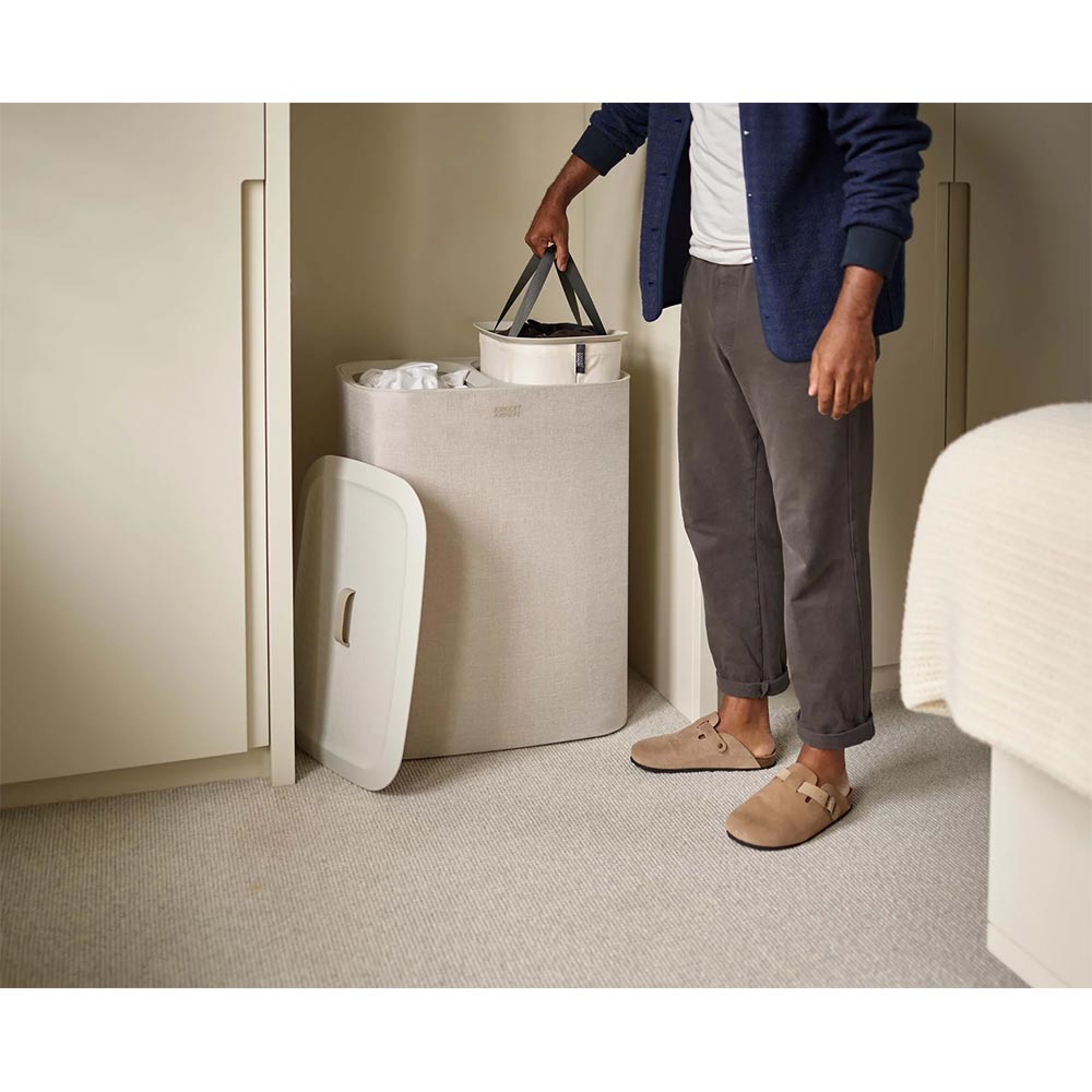 Joseph Joseph Tota 90 Litre Laundry Basket in Ecru - 50020 Joseph Joseph Tota 90 Litre Laundry Basket in Ecru - 50020