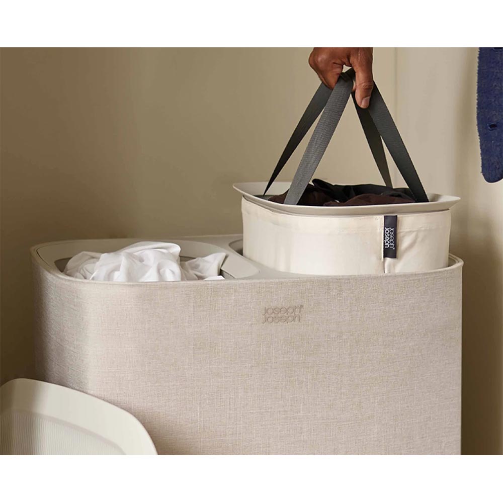 Joseph Joseph Tota 90 Litre Laundry Basket in Ecru - 50020 Joseph Joseph Tota 90 Litre Laundry Basket in Ecru - 50020