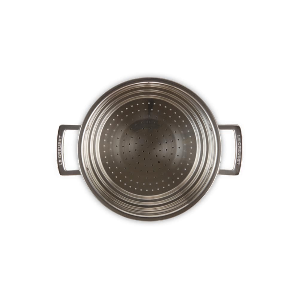 Le Creuset 3 Ply Stainless Steel Large Multi Steamer with Glass Lid Le Creuset 3 Ply Stainless Steel Large Multi Steamer with Glass Lid