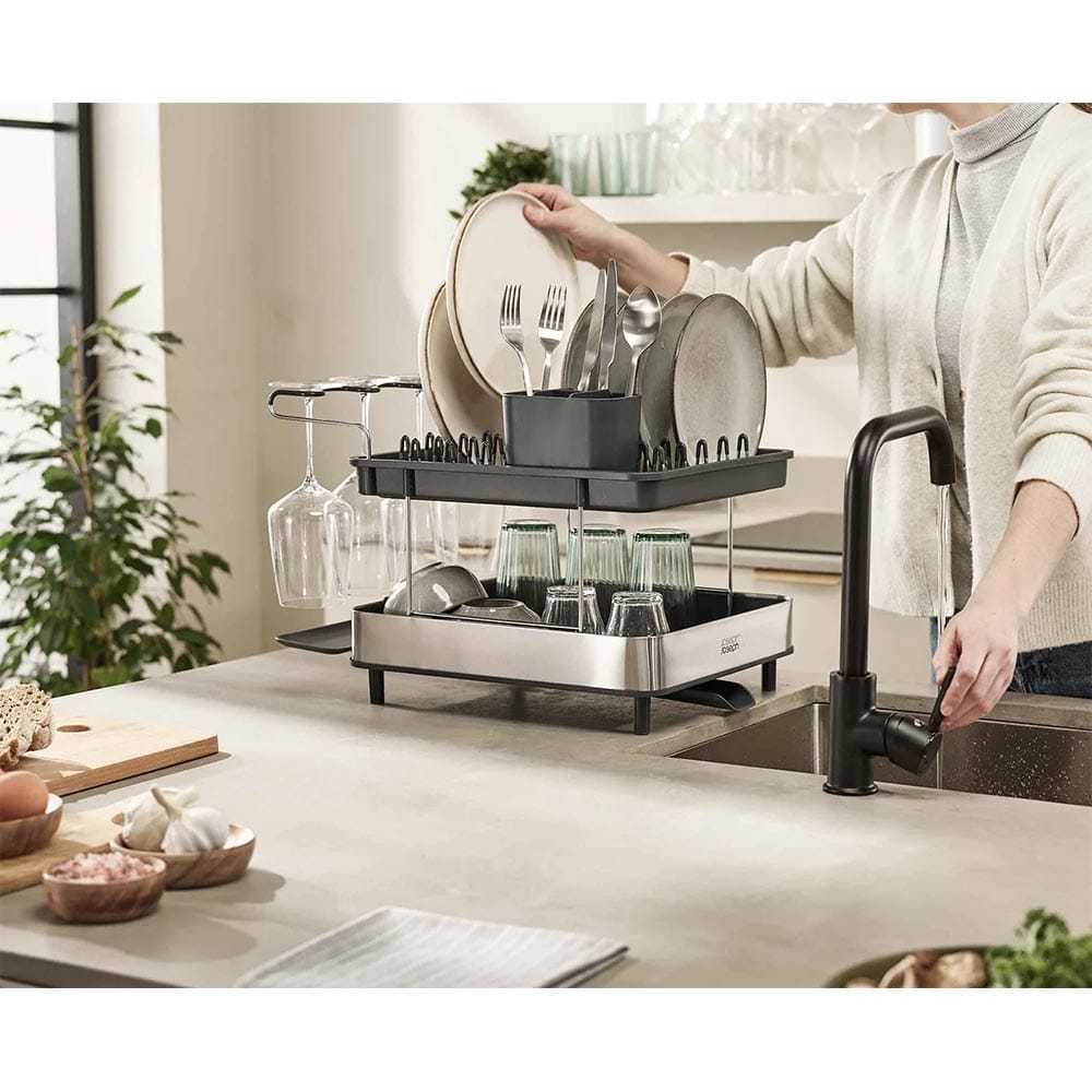 Joseph Joseph 851647 Excel Steel 2 Tier Dish Rack Joseph Joseph 851647 Excel Steel 2 Tier Dish Rack