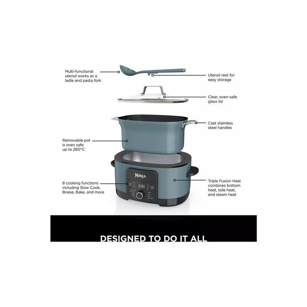 Ninja MC1001UK Foodi PossibleCooker 8-in-1 Slow Cooker in Blue Ninja MC1001UK Foodi PossibleCooker 8-in-1 Slow Cooker in Blue