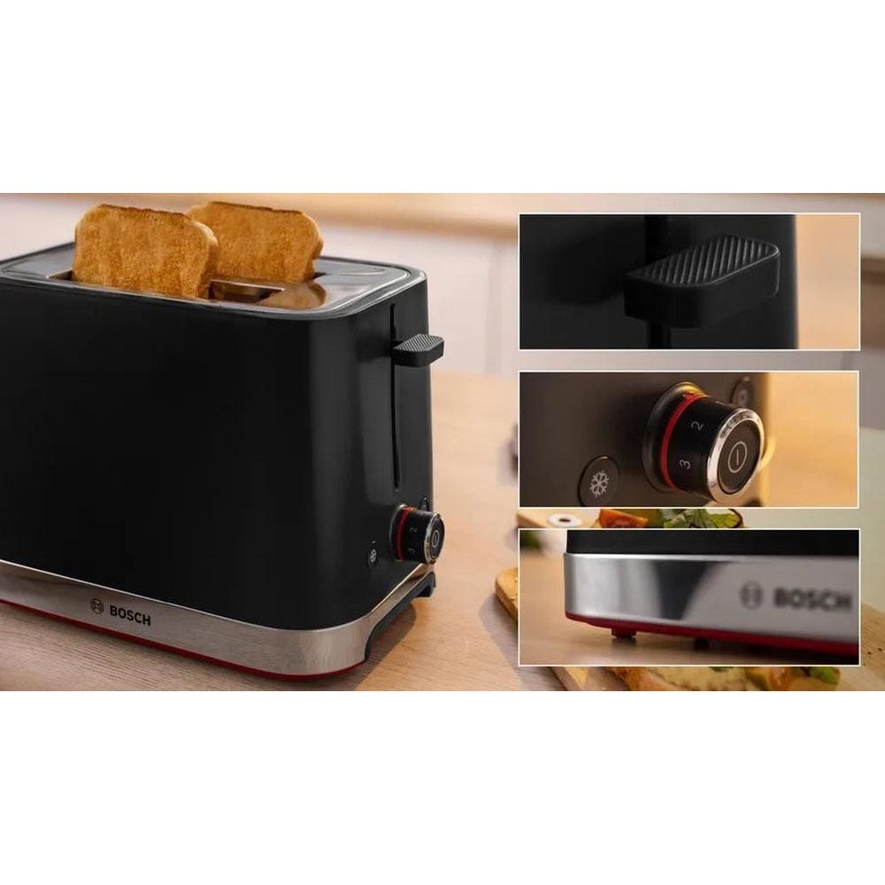 Bosch TAT4M223GB 2 Slice Toaster in Black Bosch TAT4M223GB 2 Slice Toaster in Black