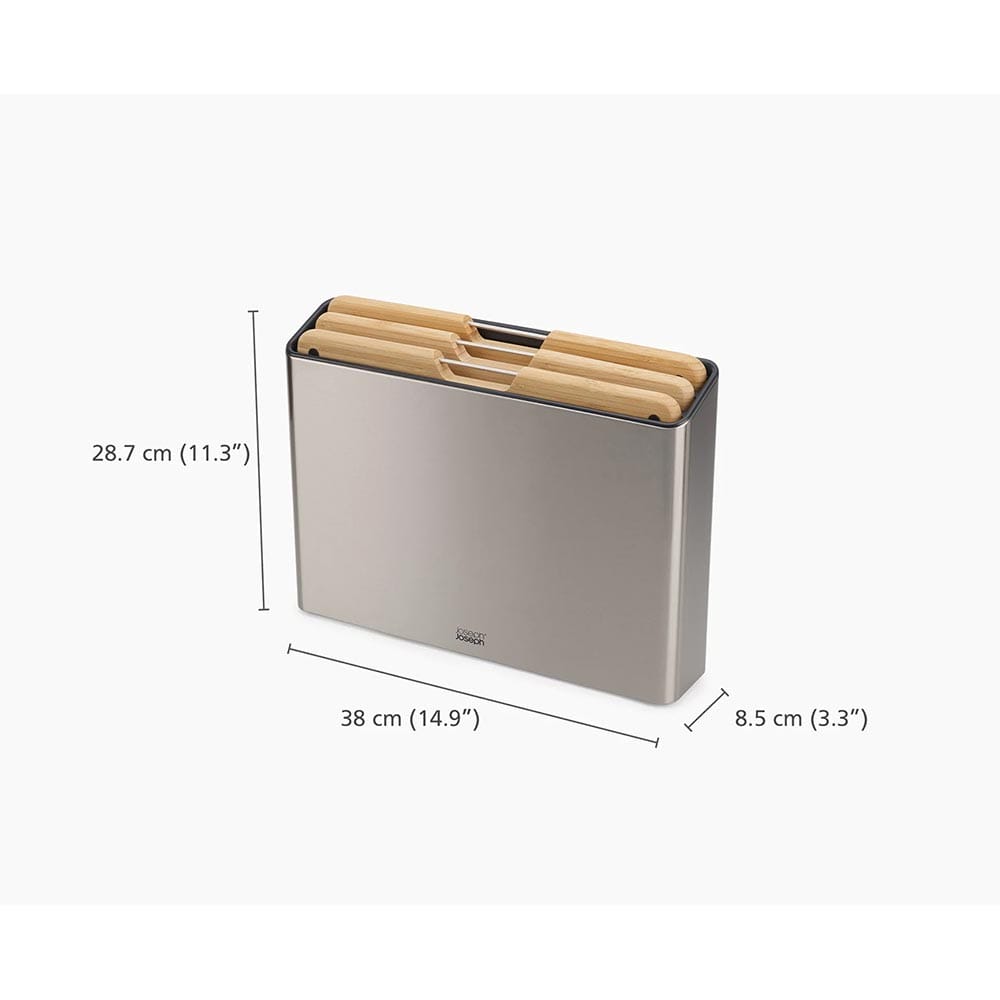 Joseph Joseph 60229 Folio Steel Bamboo 3 Piece Board Set Joseph Joseph 60229 Folio Steel Bamboo 3 Piece Board Set