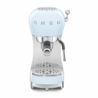 Smeg ECF02PBUK Espresso Coffee Machine in Pastel Blue