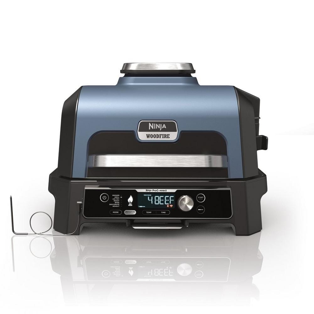 Ninja OG901UK Woodfire Pro Connect XL Electric BBQ Grill & Smoker - Black/Blue Ninja OG901UK Woodfire Pro Connect XL Electric BBQ Grill & Smoker - Black/Blue
