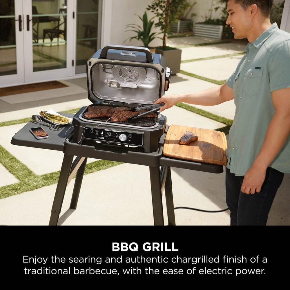 Ninja OG901UK Woodfire Pro Connect XL Electric BBQ Grill & Smoker - Black/Blue Ninja OG901UK Woodfire Pro Connect XL Electric BBQ Grill & Smoker - Black/Blue