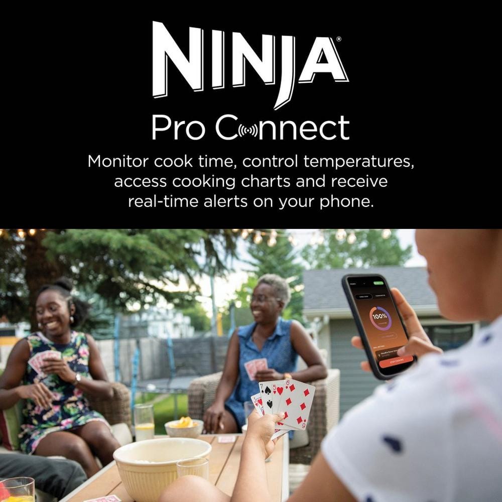 Ninja OG901UK Woodfire Pro Connect XL Electric BBQ Grill & Smoker - Black/Blue Ninja OG901UK Woodfire Pro Connect XL Electric BBQ Grill & Smoker - Black/Blue