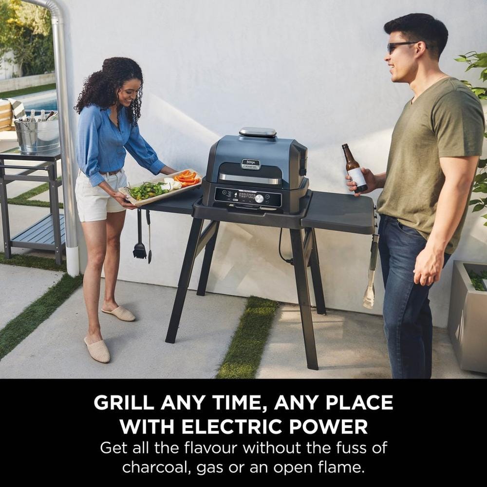 Ninja OG901UK Woodfire Pro Connect XL Electric BBQ Grill & Smoker - Black/Blue Ninja OG901UK Woodfire Pro Connect XL Electric BBQ Grill & Smoker - Black/Blue