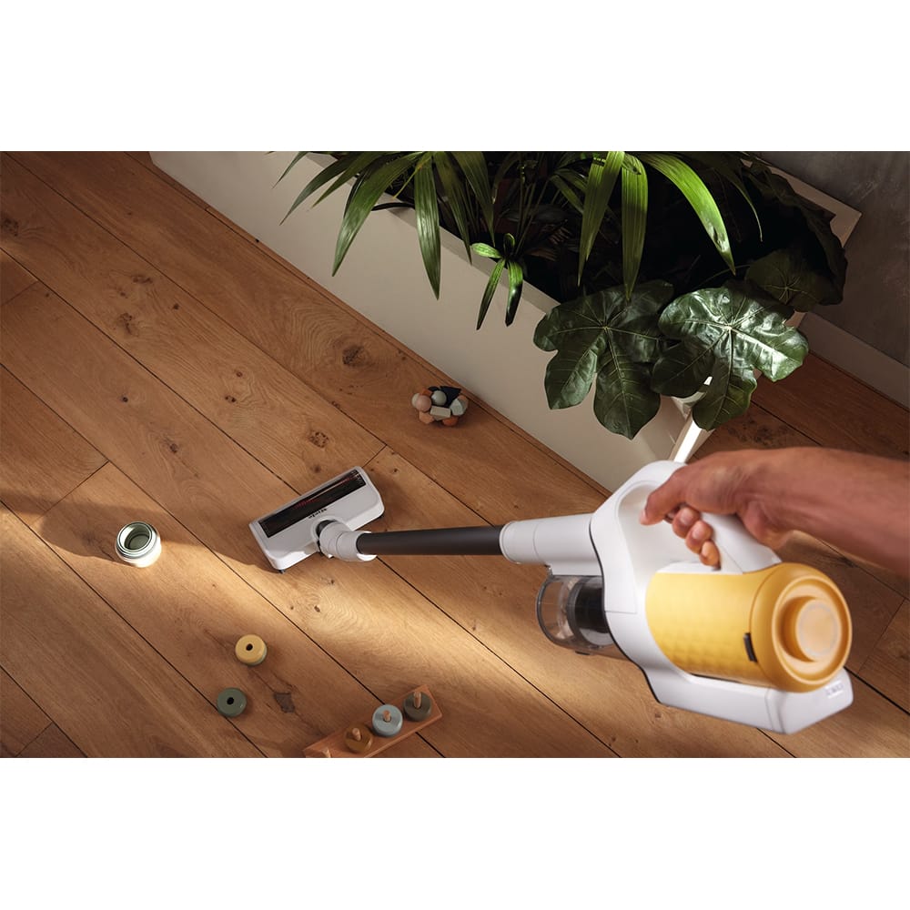 Miele Duoflex HX1 Cordless Handstick Vacuum Cleaner in Sunset Yellow Miele Duoflex HX1 Cordless Handstick Vacuum Cleaner in Sunset Yellow