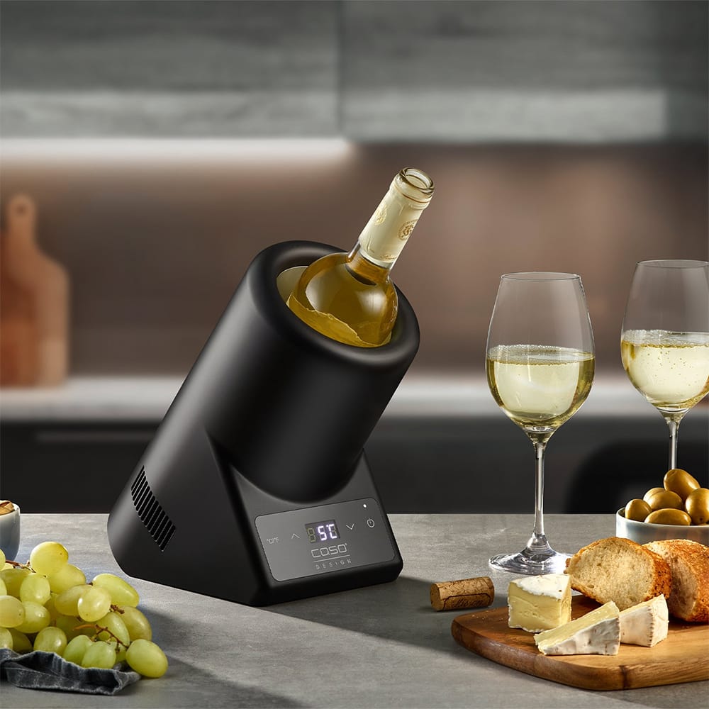 Caso Design Tabletop Wine Cooler in Black - 00615 Caso Design Tabletop Wine Cooler in Black - 00615