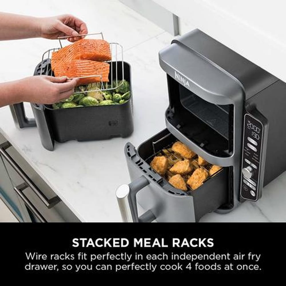 Ninja SL400UK Double Stack XL 2-Drawer 9.5L Air Fryer in Grey Ninja SL400UK Double Stack XL 2-Drawer 9.5L Air Fryer in Grey
