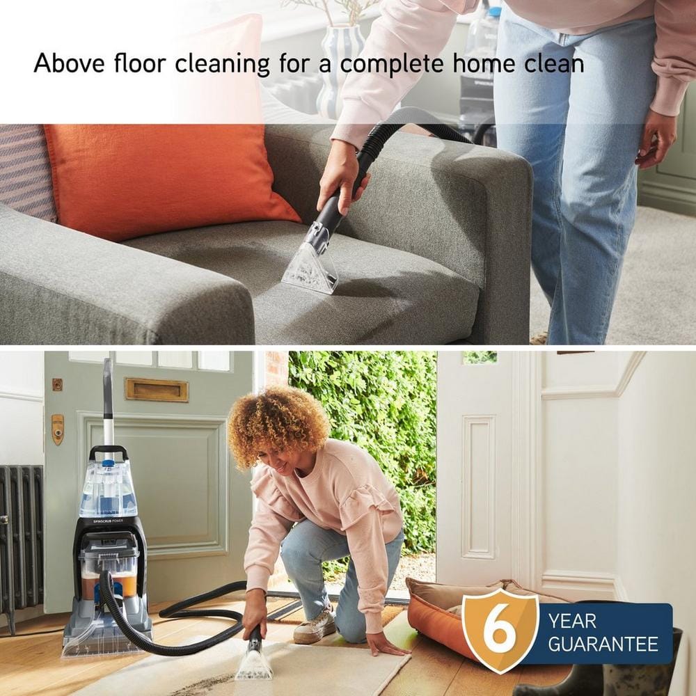 Vax CDCW-SSXS SpinScrub Power Carpet Washer - Above Floor Cleaning Vax CDCW-SSXS SpinScrub Power Carpet Washer - Grey & Tiger Blue