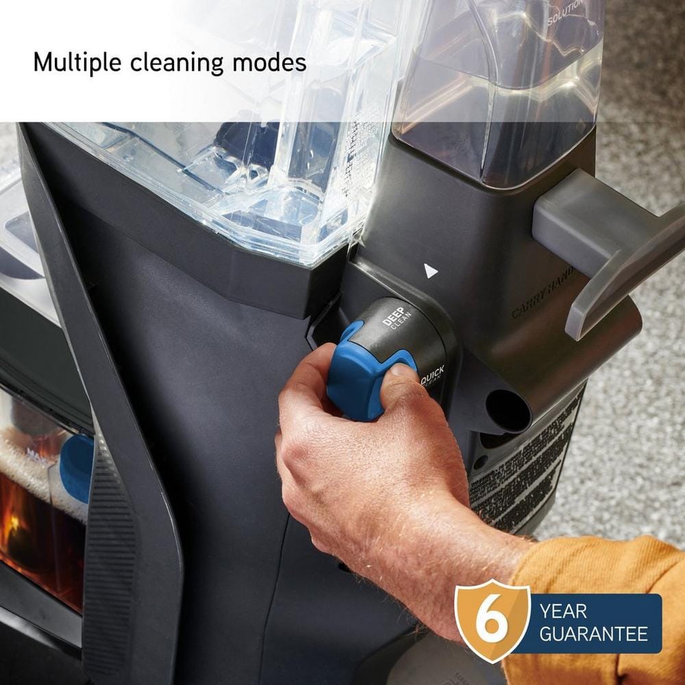 Vax CDCW-SSXS SpinScrub Power Carpet Washer - Multiple cleaning modes Vax CDCW-SSXS SpinScrub Power Carpet Washer - Grey & Tiger Blue