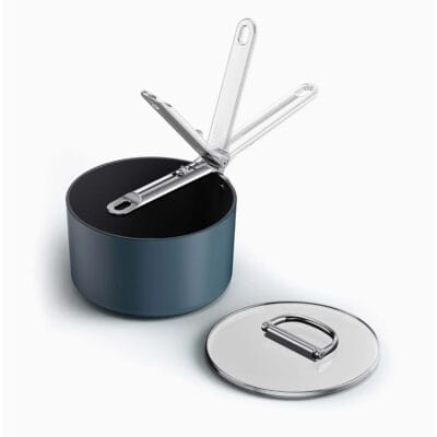Joseph Joseph Space Folding Handle Ceramic Non-stick 19cm Blue Saucepan & Lid - 45038