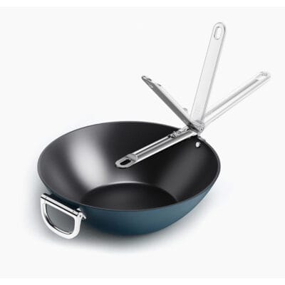 Joseph Joseph Space Folding Handle Ceramic Non-stick 32cm Blue Wok - 45048