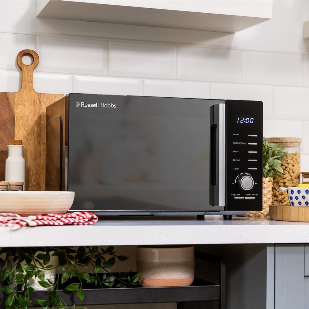 Russell Hobbs 23 Litre 900W Solo Microwave in Black - RHM2348B Russell Hobbs 23 Litre 900W Solo Microwave in Black - RHM2348B