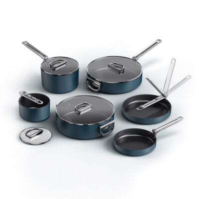 Joseph Joseph Space Folding Handle Ceramic Non-stick 6-piece Cookware Set in Blue - 45086