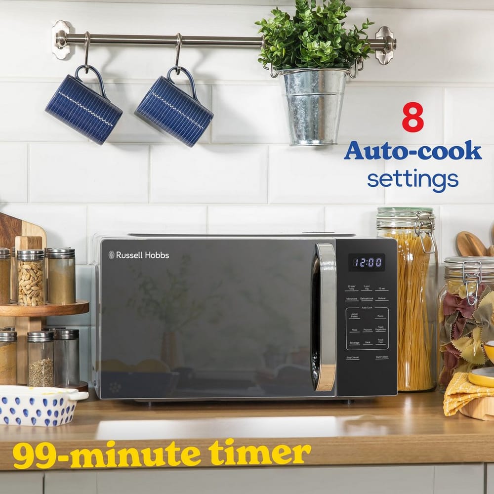 Russell Hobbs 20 Litre 800W Touch Control Digital Microwave in Silver - RHMT2045S