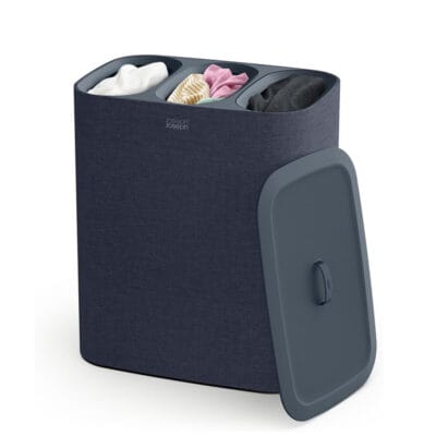 Joseph Joseph Tota Trio 90L Black Laundry Separation Basket 50025