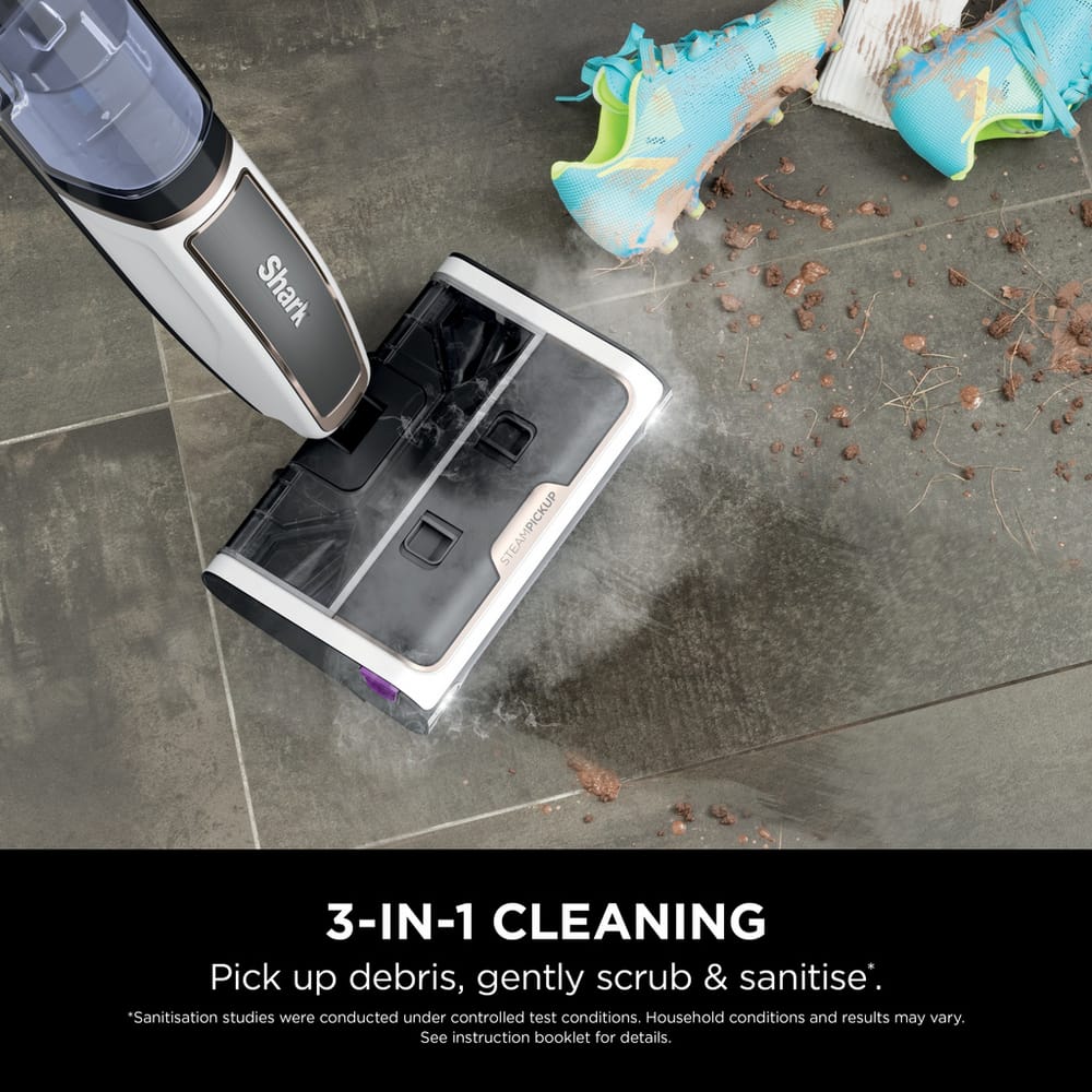 Shark SteamPickUp Hard Floor Cleaner in White - SD200UK