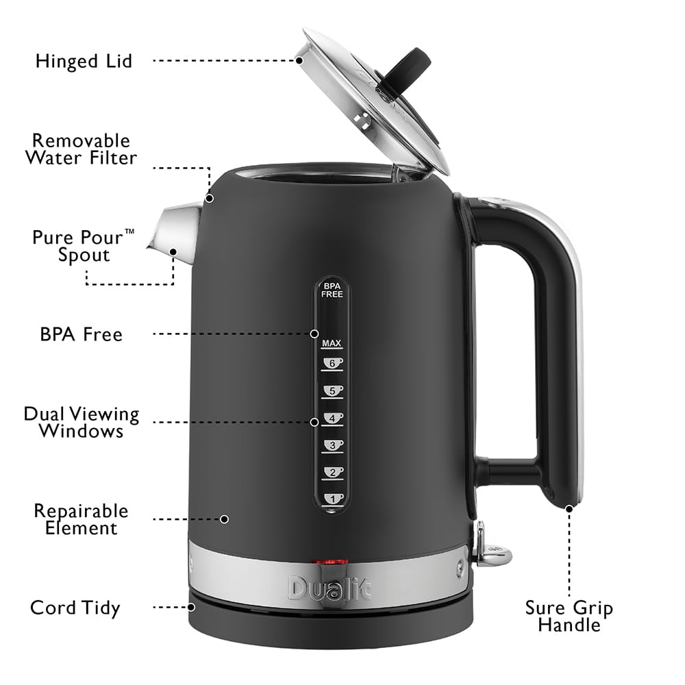 Dualit Classic Kettle in Matt Black - 72785 Dualit Classic Kettle in Matt Black - 72785