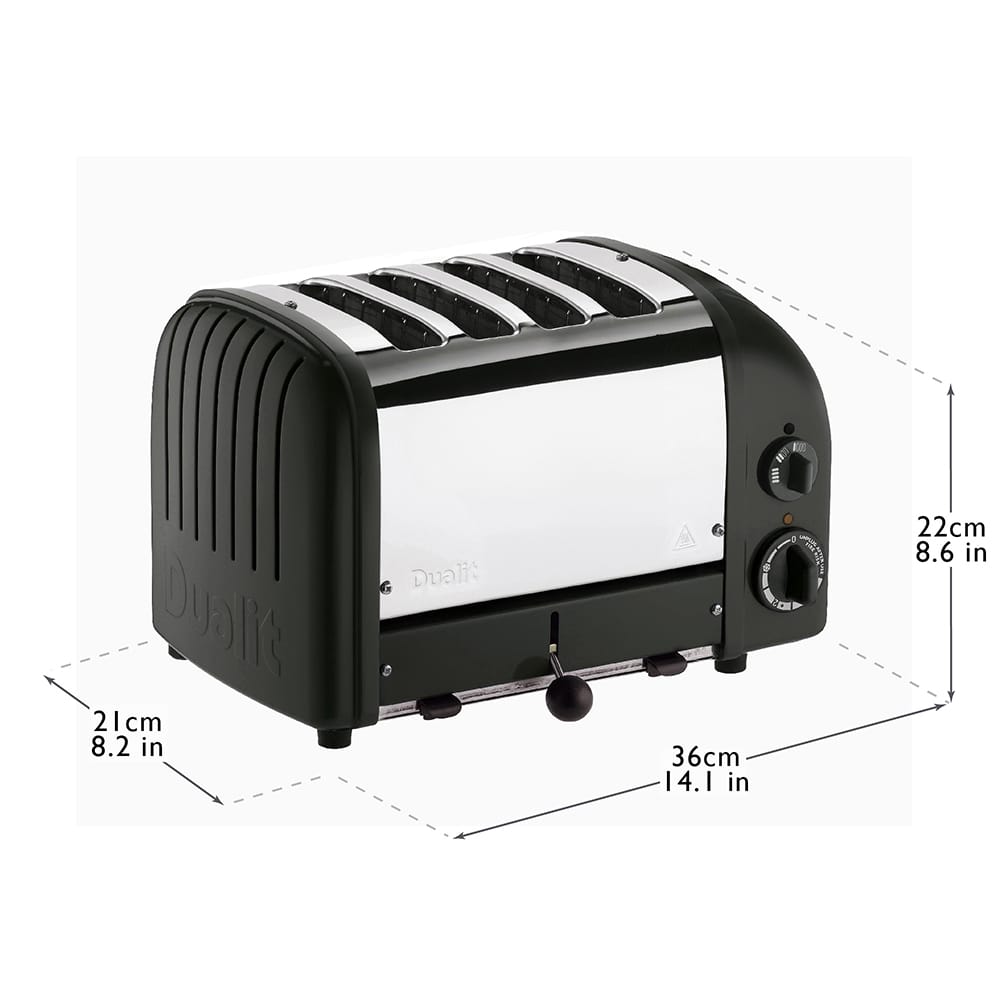 Dualit Classic 4 Slot Toaster in Matt Black - 40370 Dualit Classic 4 Slot Toaster in Matt Black - 40370