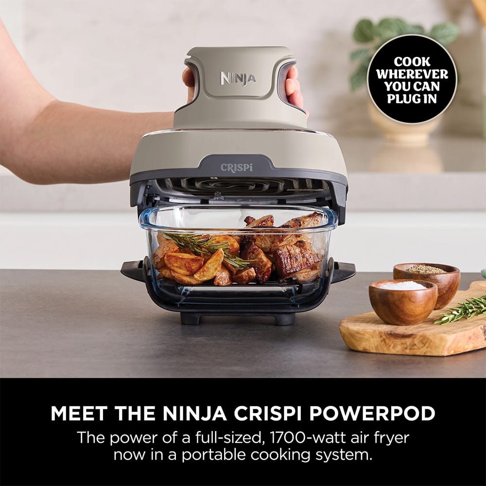 Ninja CRISPi 4-in-1 Portable Air Fryer in Stone - FN101UKST Ninja CRISPi 4-in-1 Portable Air Fryer in Stone - FN101UKST