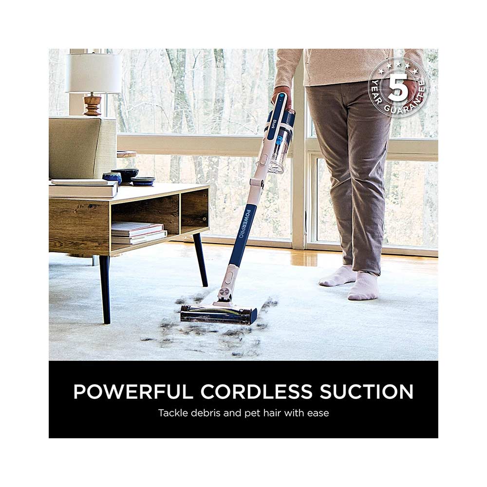Shark PowerPro Cordless Stick Vacuum Cleaner with 60 Minutes Run Time in Navy Metallic - IZ380UK Shark PowerPro Cordless Stick Vacuum Cleaner with 60 Minutes Run Time in Navy Metallic - IZ380UK
