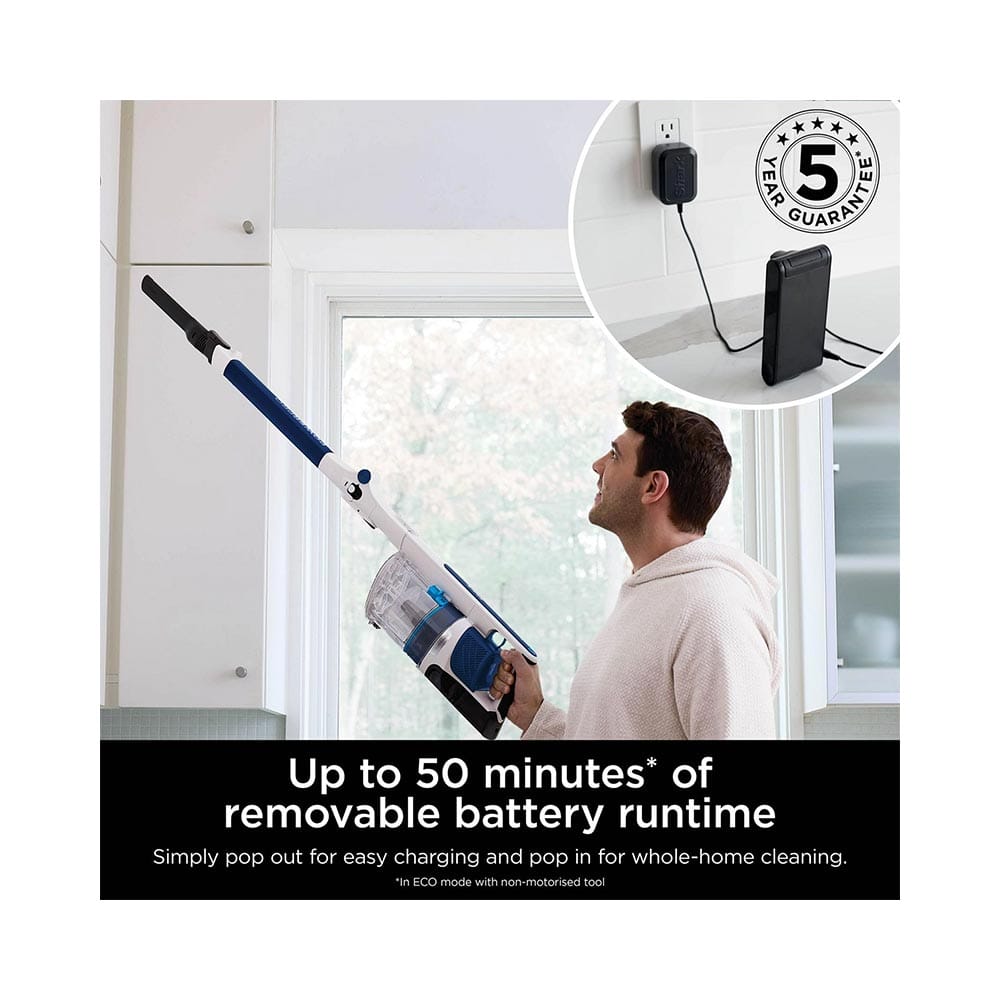 Shark PowerPro Cordless Stick Vacuum Cleaner with 60 Minutes Run Time in Navy Metallic - IZ380UK Shark PowerPro Cordless Stick Vacuum Cleaner with 60 Minutes Run Time in Navy Metallic - IZ380UK