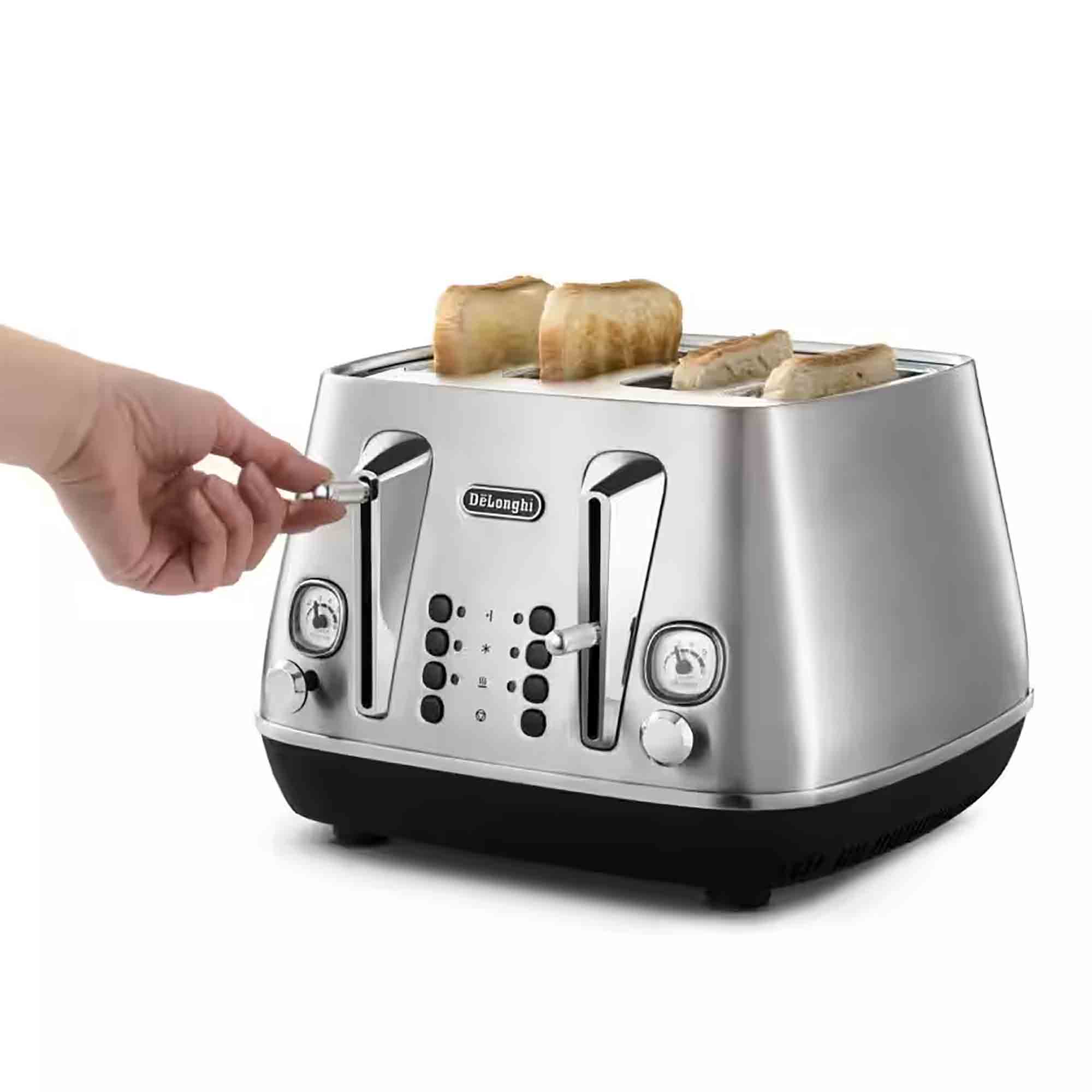 Delonghi Distinta X 4 Slice Toaster in Metal - CTIN4003M Delonghi Distinta X 4 Slice Toaster in Metal - CTIN4003M