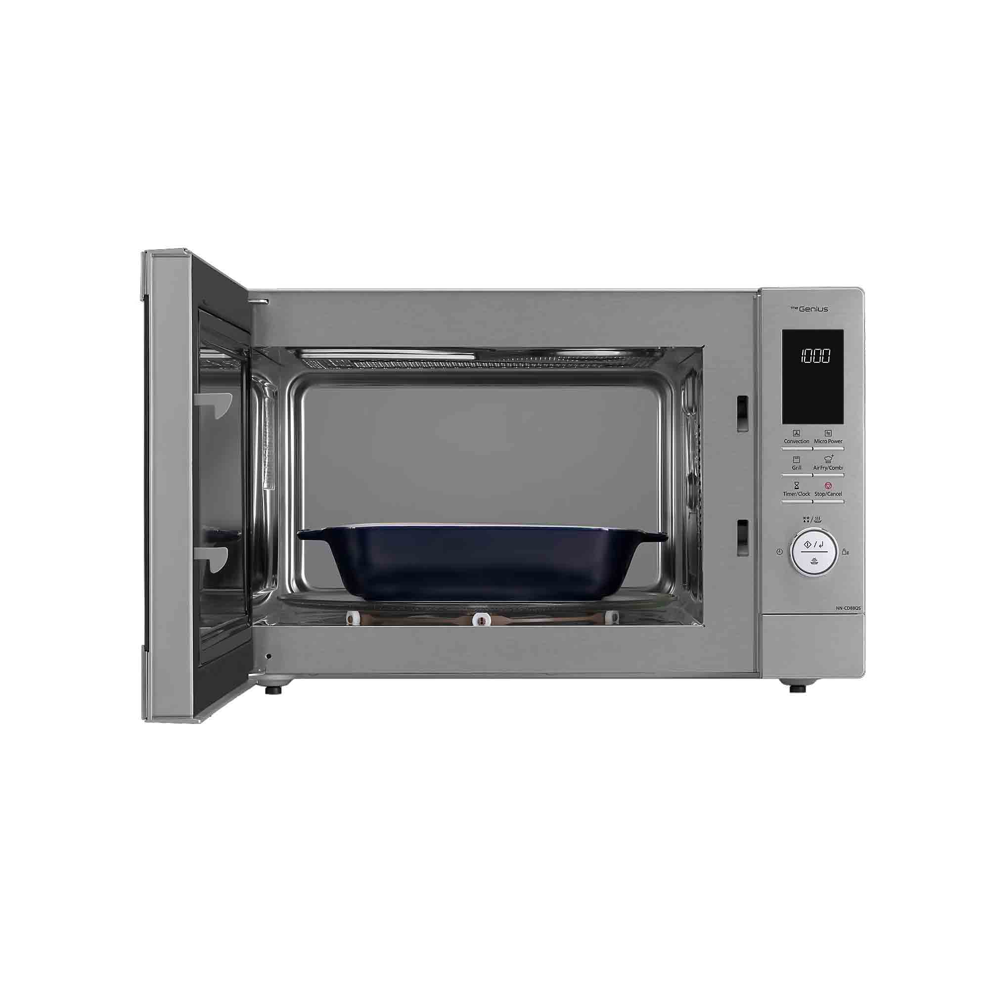 Panasonic 34 Litre 1000W Combination Microwave Oven with Air Fry in Silver - NN-CD88QSBPQ Panasonic 34 Litre 1000W Combination Microwave Oven with Air Fry in Silver - NN-CD88QSBPQ