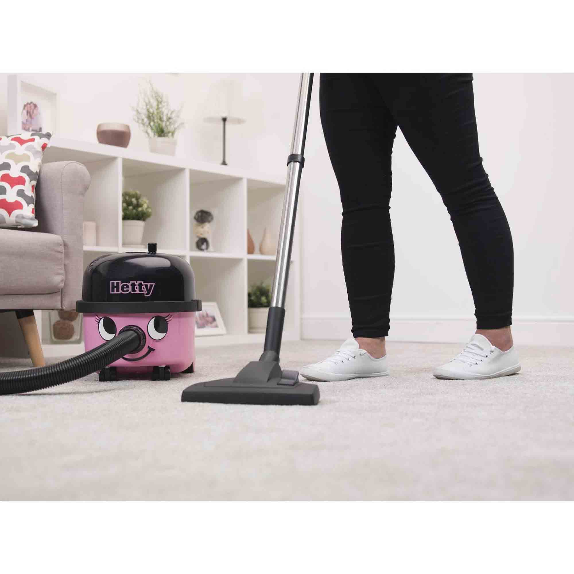 Numatic Hetty Cylinder Vacuum Cleaner in Pink - 902289 Numatic Hetty Cylinder Vacuum Cleaner in Pink - 902289