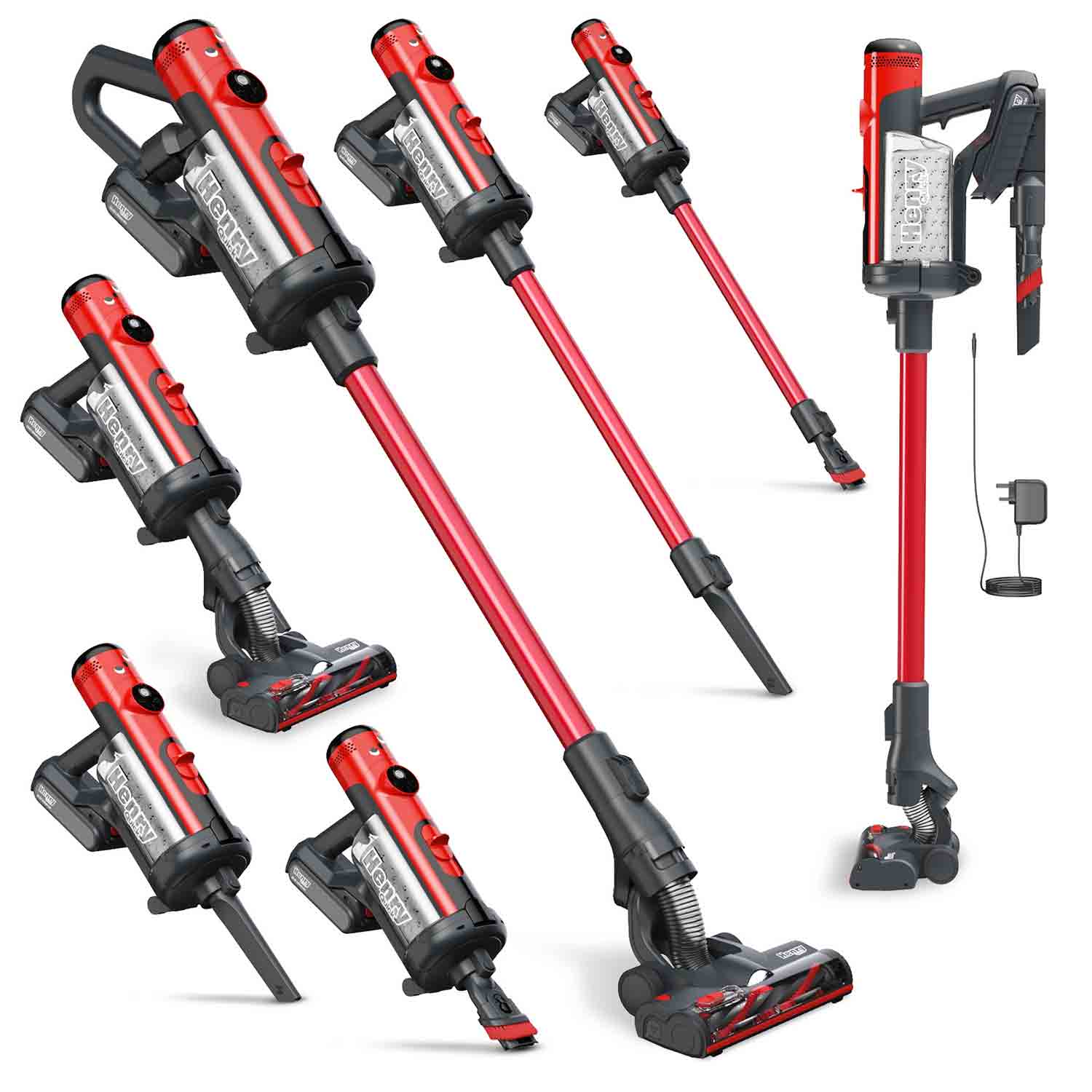 Numatic Henry Quick Vacuum with 60 Minutes Run Time in Red - 916177 Numatic Henry Quick Vacuum with 60 Minutes Run Time in Red - 916177