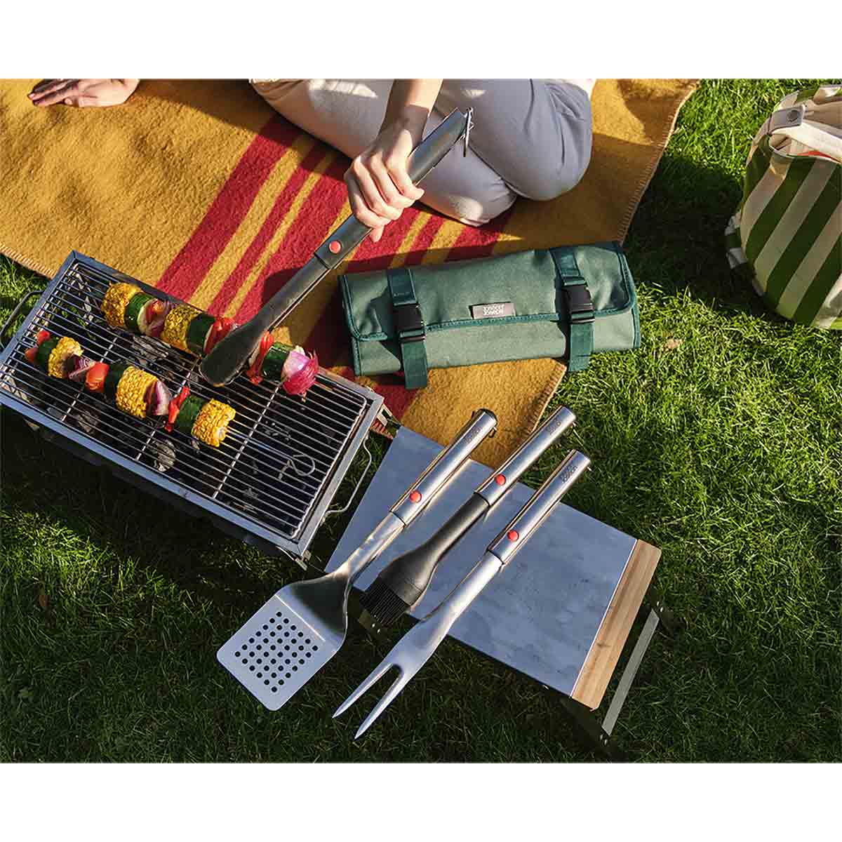 Joseph Joseph GrillOutâ„¢ 4-Piece Stainless-Steel BBQ Utensil Set with Storage Case - 2000001 Joseph Joseph GrillOutâ„¢ 4-Piece Stainless-Steel BBQ Utensil Set with Storage Case - 2000001