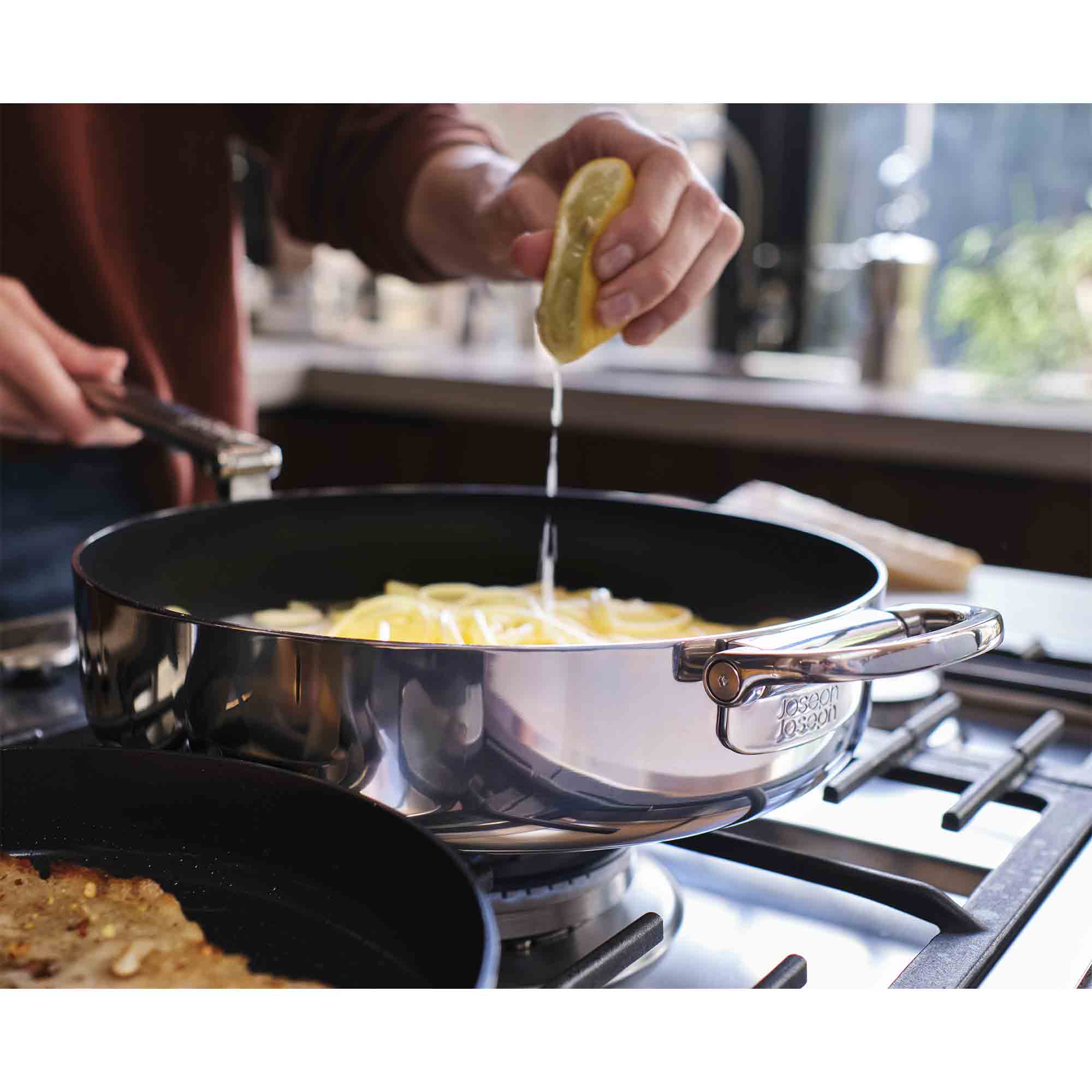 Joseph Joseph Space 2PC Steel Space Folding Handle Non-Stick Frying Pan Set - 1000019 Joseph Joseph Space 2PC Steel Space Folding Handle Non-Stick Frying Pan Set - 1000019