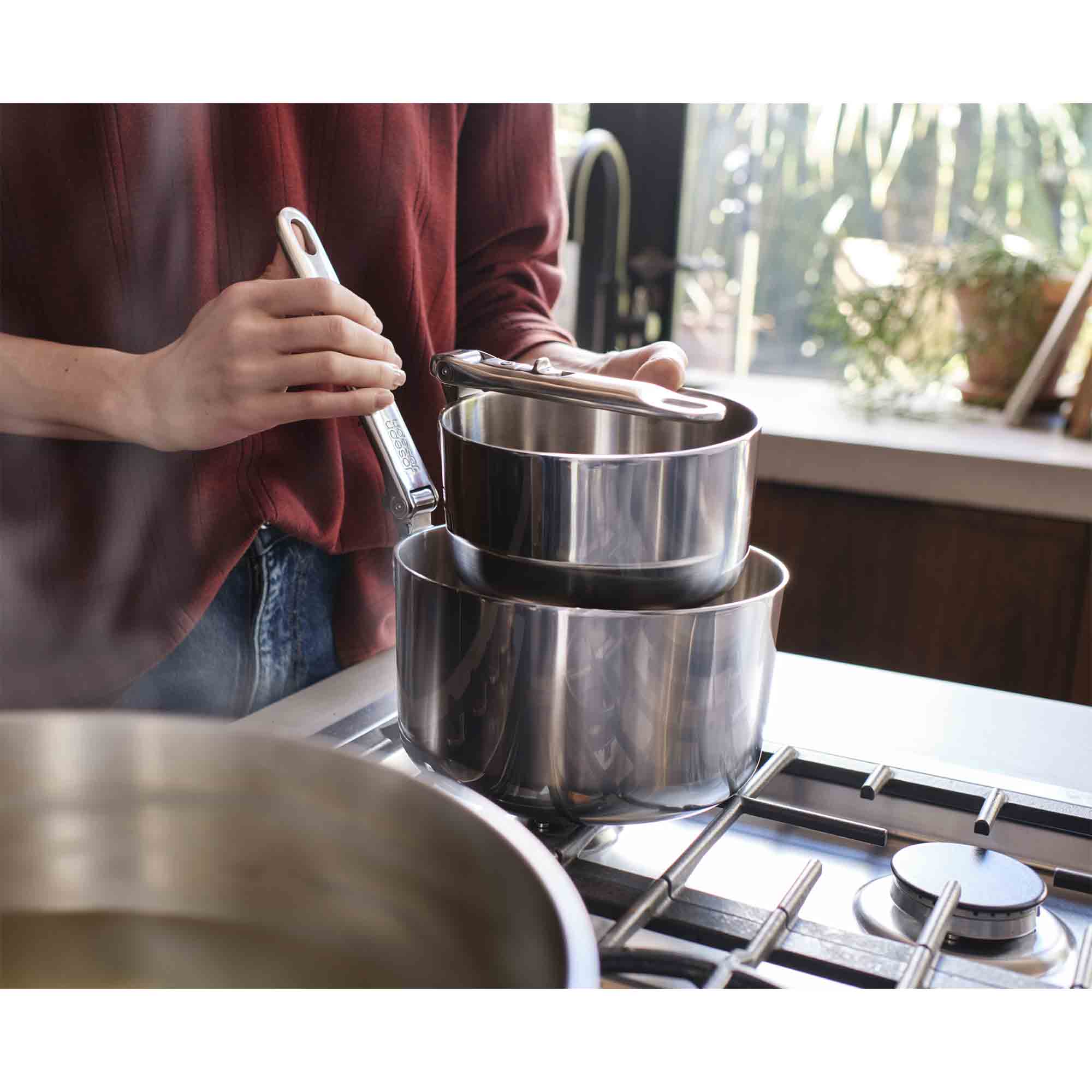 Joseph Joseph Space™ Steel Folding Handle 5-Piece Cookware Set – 1000032 Joseph Joseph Space™ Steel Folding Handle 5-Piece Cookware Set – 1000032